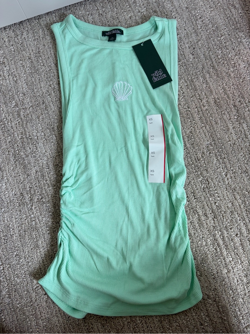 Target Wild Fable Mint Green Ribbed Shell Tank Top